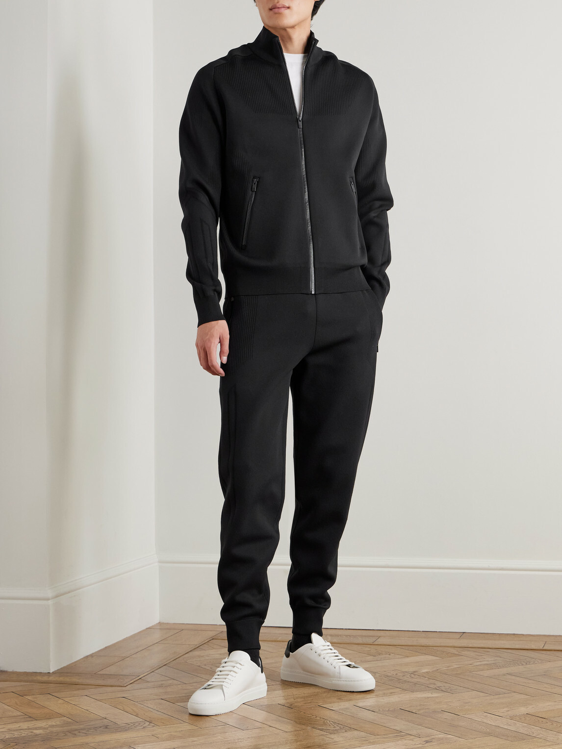 Fusalp - Cyrion Tapered Double-Faced Wool-Blend Sweatpants - Black