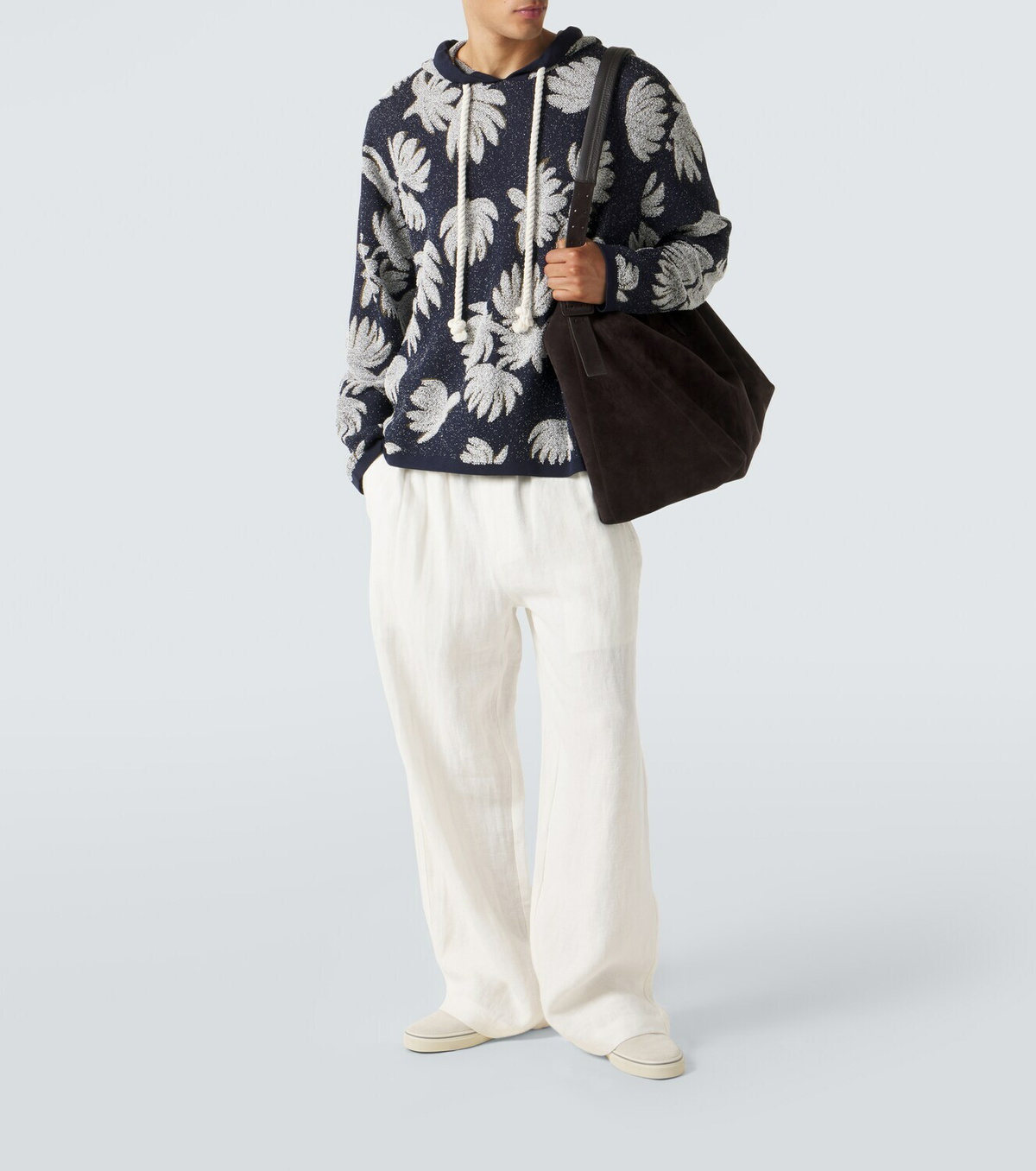 Commas Jacquard terry hoodie
