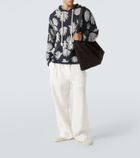Commas Jacquard terry hoodie