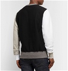 Todd Snyder Champion - Appliquéd Colour-Block Loopback Cotton-Jersey Sweatshirt - Black