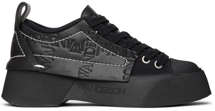 Photo: JW Anderson Black Chunky Low-Top Sneakers