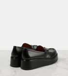 Gucci Horsebit leather wedge loafers