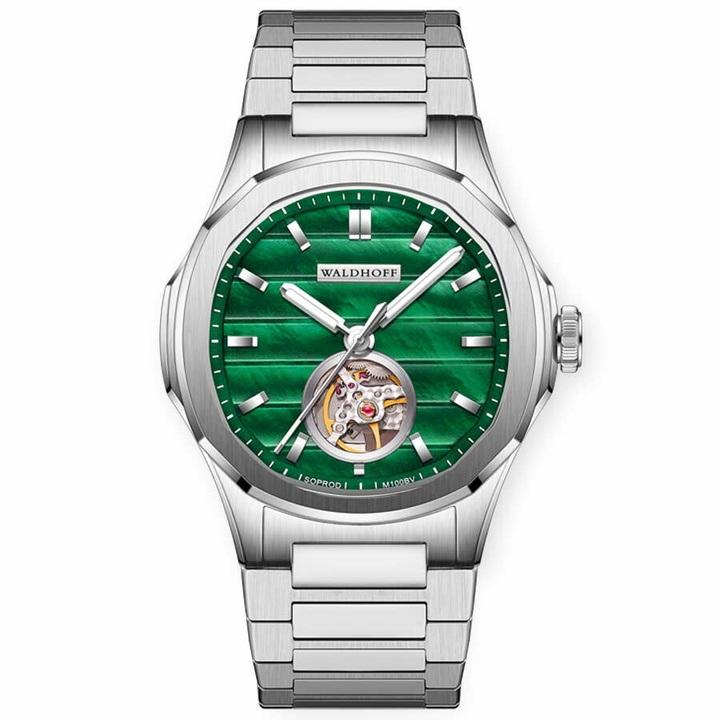 Photo: Waldhoff Navigator Automatic Green Mother of Pearl Dial Mens Watch MW-22-GM