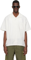 nanamica Off-White Open Collar Panama S/S Shirt