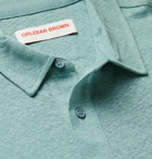 Orlebar Brown - Sebastian Slim-Fit Mélange Linen Polo Shirt - Green