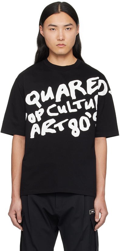 Photo: Dsquared2 Black D2 Pop 80's T-Shirt