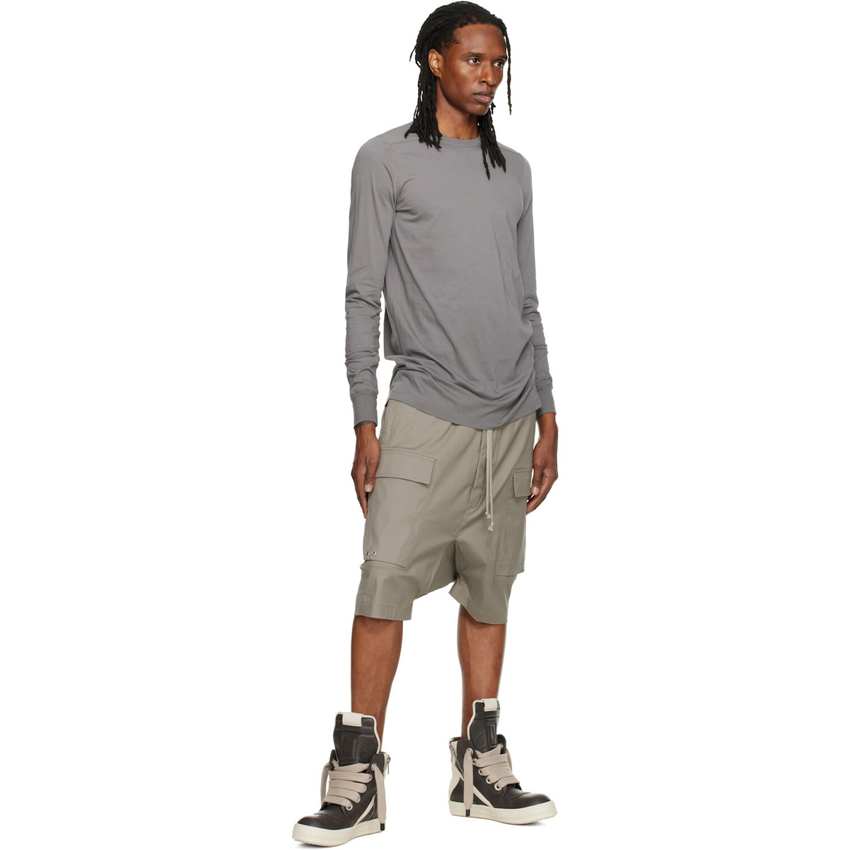 Rick Owens Gray Tower Level LS T-shirt