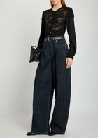 Our Legacy Heat Floral-jacquard Merino Wool top Black
