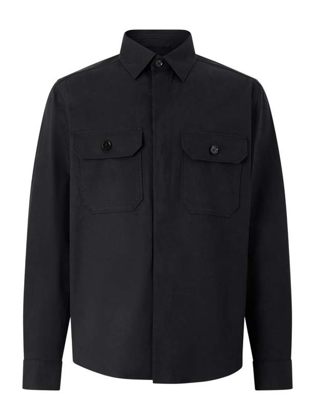Photo: Zegna - Cotton-Blend Overshirt - Black