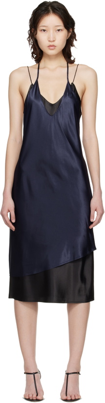 Photo: VETEMENTS Navy & Black Layered Minidress