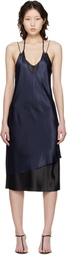 VETEMENTS Navy & Black Layered Minidress