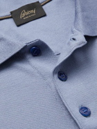 Brioni - Cotton-Piqué Polo Shirt - Blue