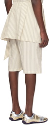 SC103 Off-White Layered Shorts