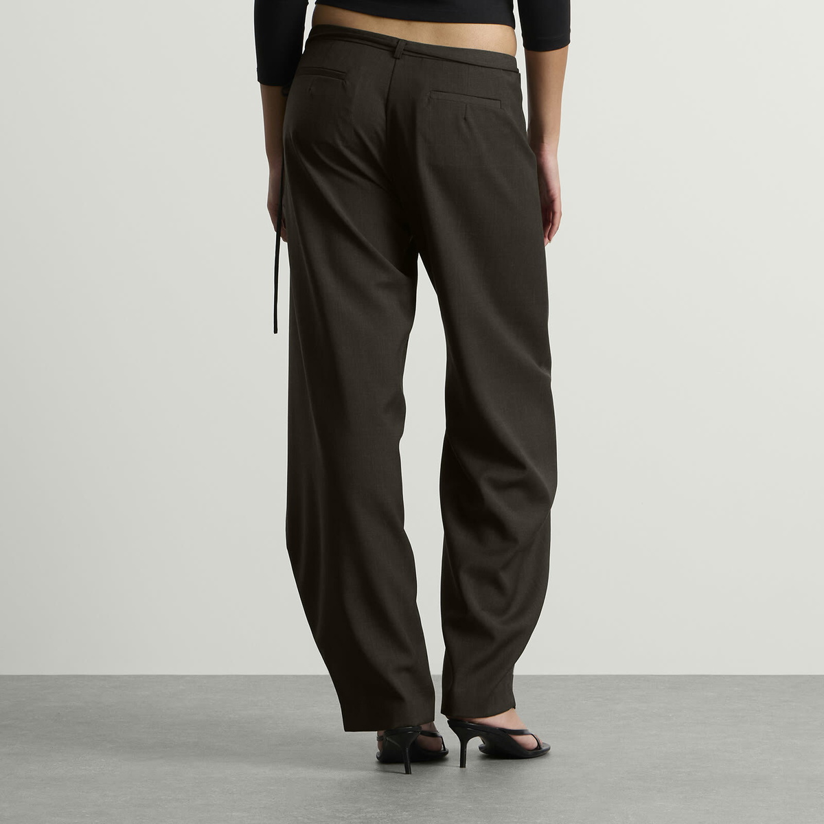 ST. Agni Women's Wrap Rouleau Pants in Umber