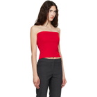 FLORE FLORE Red Bes Bandeau Top