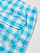 Solid & Striped - The Classic Short-Length Gingham Swim Shorts - Blue