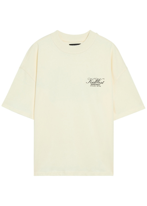 Photo: Kidwest Script Logo-print Cotton T-shirt White