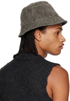 Our Legacy Gray Hairy Bucket Hat