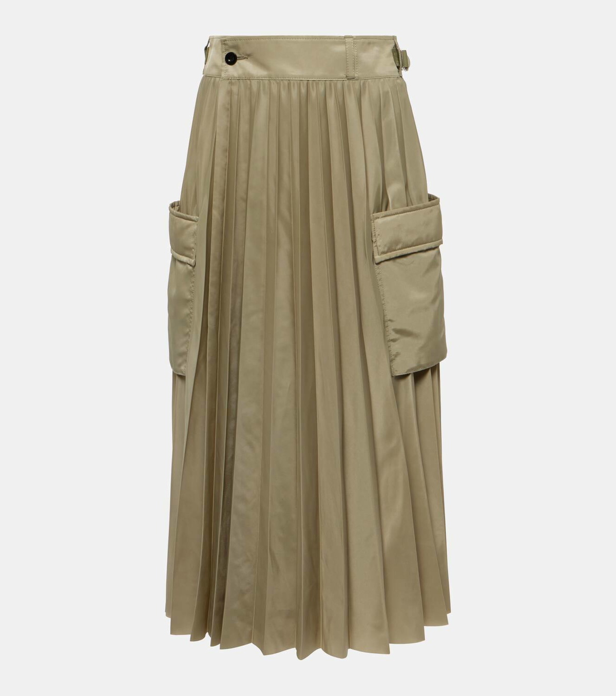 スカート Sacai Pleated Twill Skirt With Layered Hem Sacai Pleated twill midi skirt Sacai
