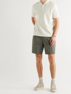 MR P. - Pleated Cotton-Twill Shorts - Green