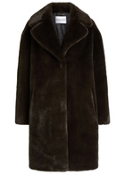 Stand Studio Camille Cocoon Leopard-print Faux fur Coat Brown