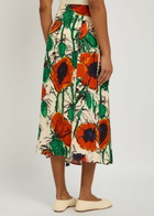 Wales Bonner Antille Satin Midi Wrap Skirt Red