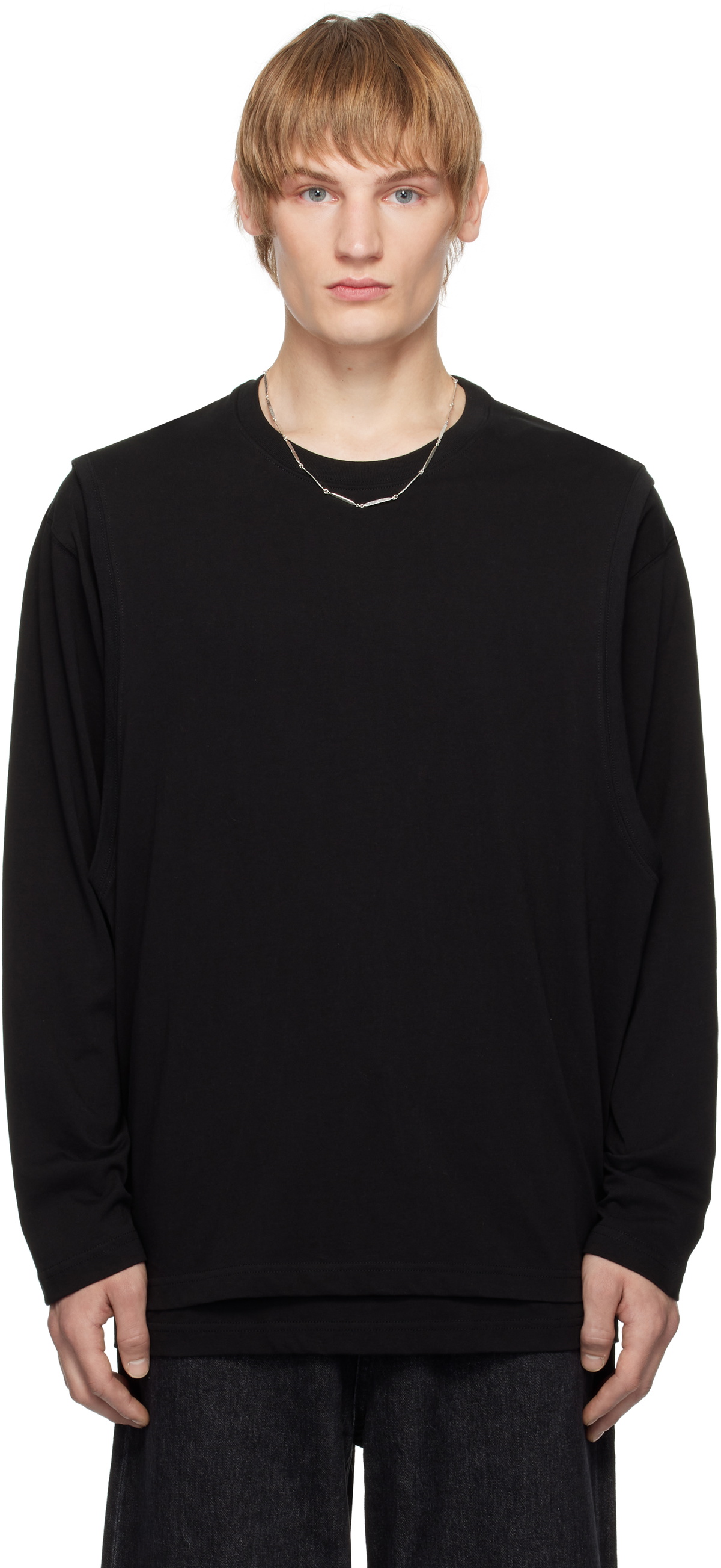 Youth Black Layered T-shirt