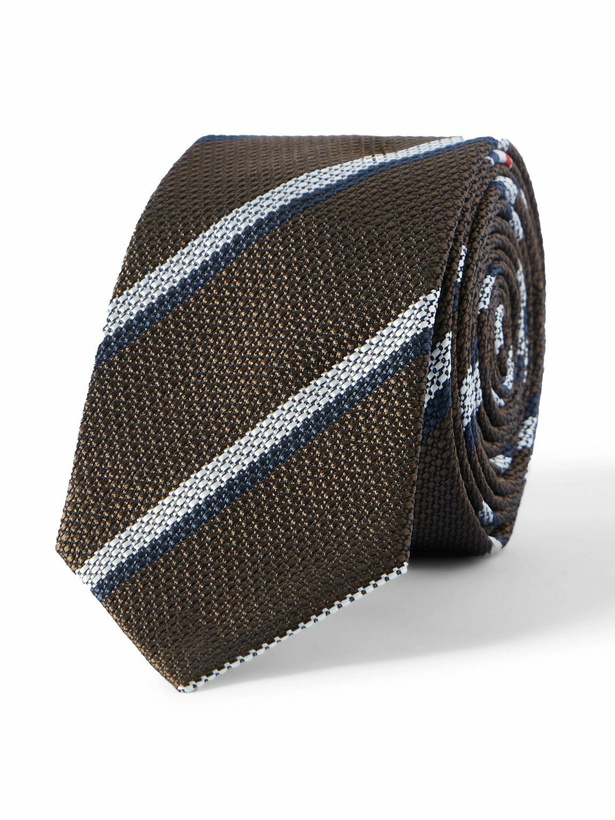 Photo: Thom Browne - Striped Silk-Piqué Jacquard Tie
