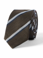 Thom Browne - Striped Silk-Piqué Jacquard Tie