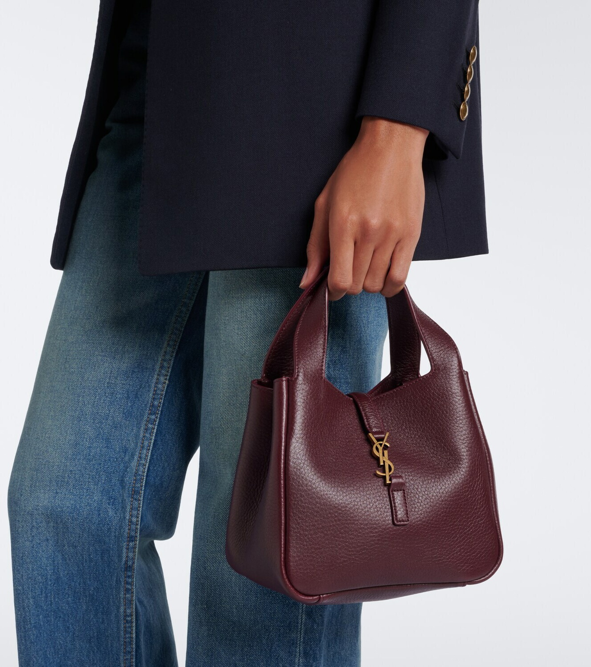 Saint Laurent Le 5 à 7 Bea Baby leather top-handle bag