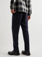 Officine Générale - Drew Tapered Pleated Wool Trousers - Blue