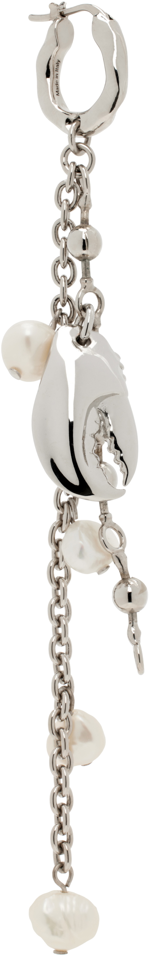 Acne Studios Silver Claw Charm Single Earring