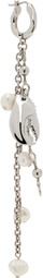 Acne Studios Silver Claw Charm Single Earring