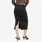 Alexander Wang Women's Fitted Long Skirt With Logo Elastic G String in Black