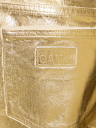 GANNI Foil Cotton Denim Wide Jeans