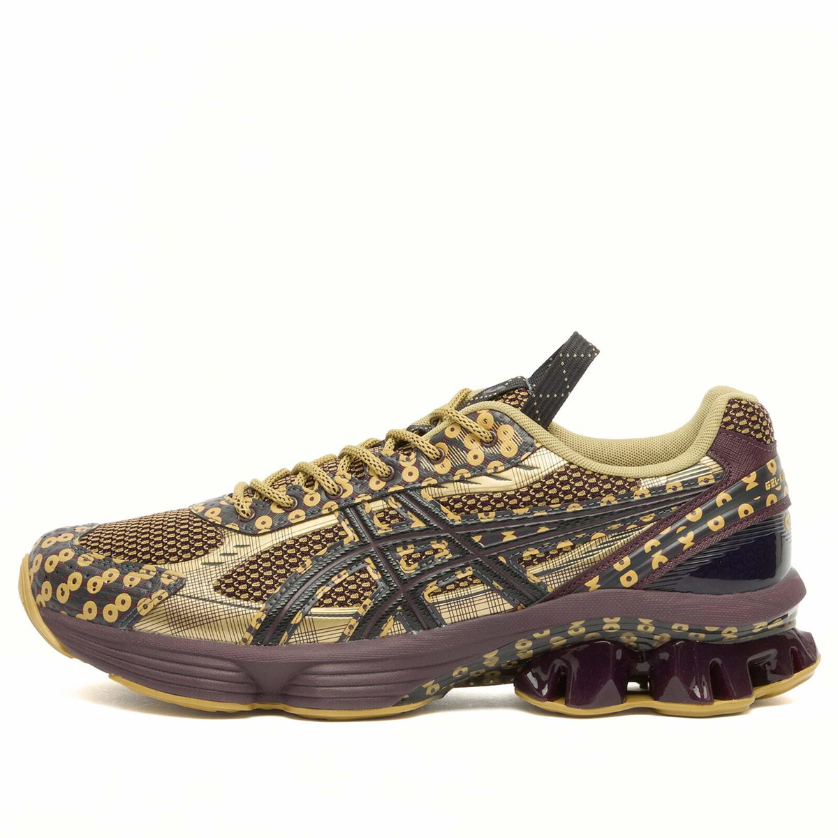 Asics US7-S Gel-Kenetic Fluent Sneakers in Beniimo Purple/Lemongrass
