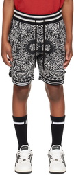 AMIRI Kids Black Bandana Shorts