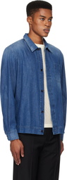 Brioni Blue Cotton Selvedge Denim Shirt