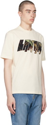 Lanvin Beige Logo Appliqué T-Shirt