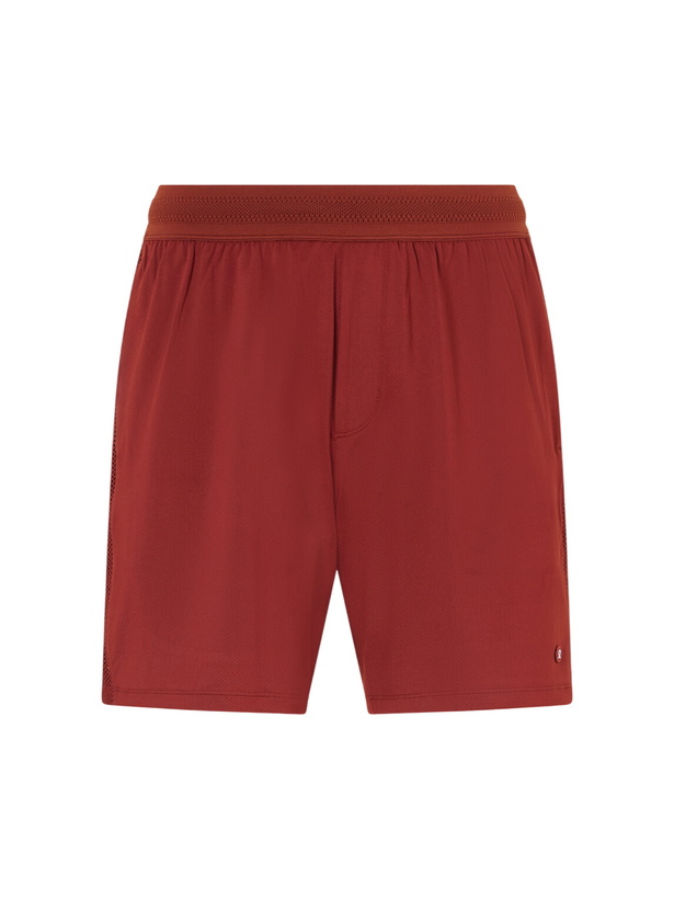 Photo: Lululemon - Straight-Leg Mesh-Trimmed Recycled-Jersey Tennis Shorts - Burgundy