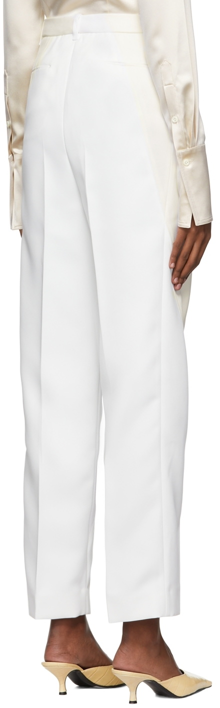 Peter Do White Wool Trousers
