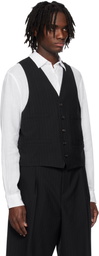 SOSHIOTSUKI Navy V Back Neck Vest