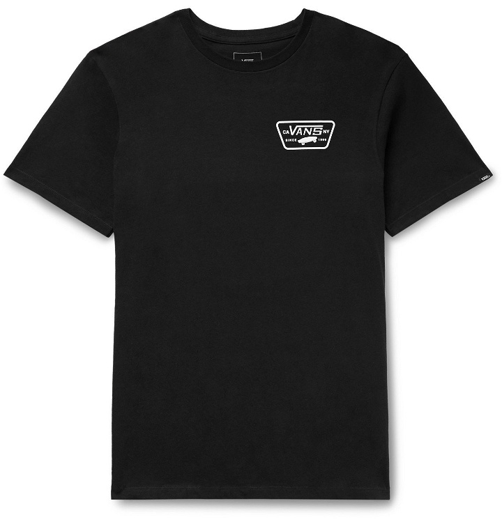 Photo: Vans - Logo-Print Cotton-Jersey T-Shirt - Black