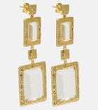 Rebecca Vallance Embellished gold-plated drop earrings