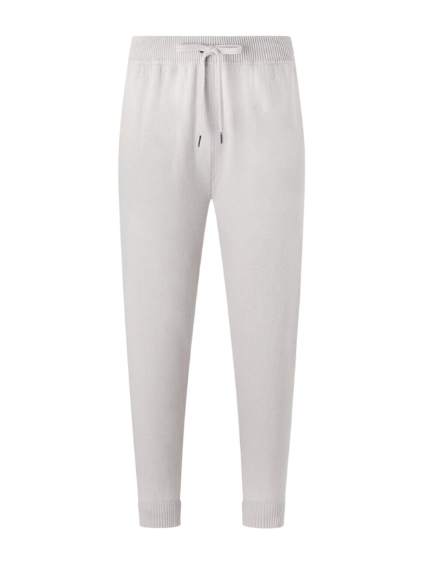 Photo: Derek Rose - Finley Cashmere Drawstring Sweatpants - Neutrals