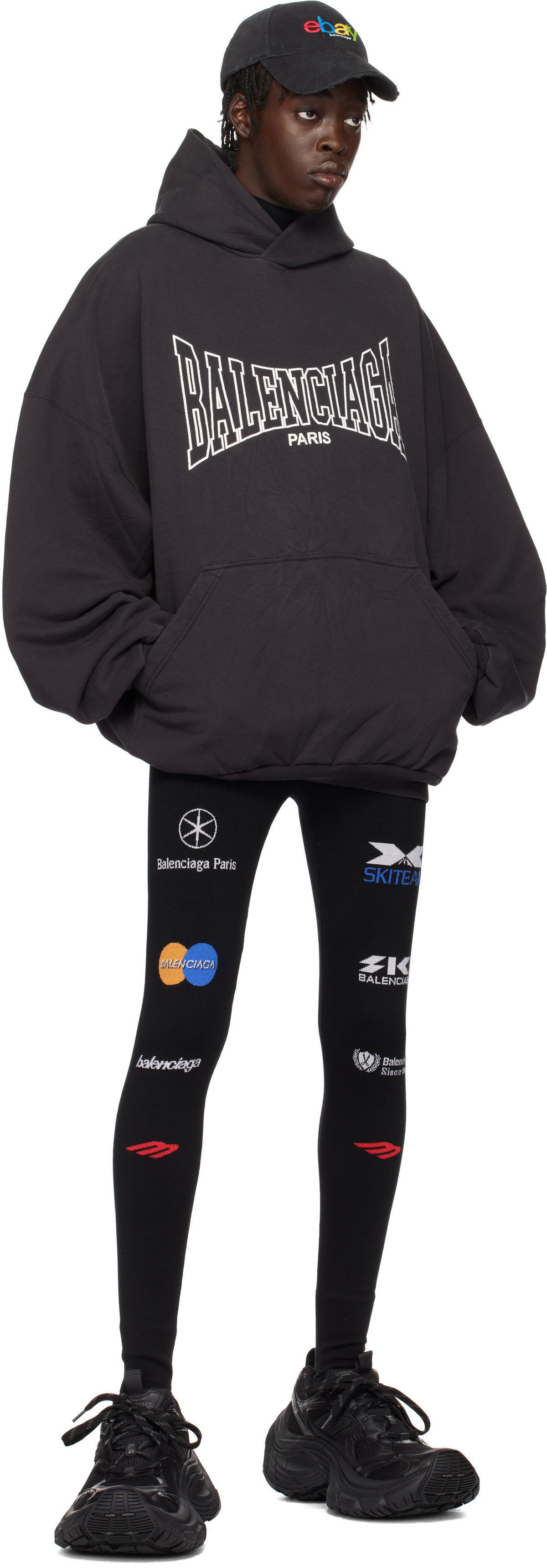 ●送料込●BALENCIAGA●BOXING HOODIE ラージフィット フーディ Balenciaga Black 'Balenciaga Boxing' Large Fit Hoodie Balenciaga