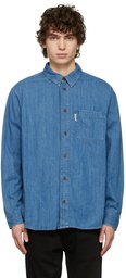 Nudie Jeans Blue Hebbe Denim Shirt