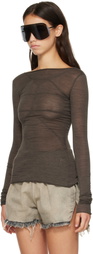 Rick Owens Gray Tower LS Temple T-shirt