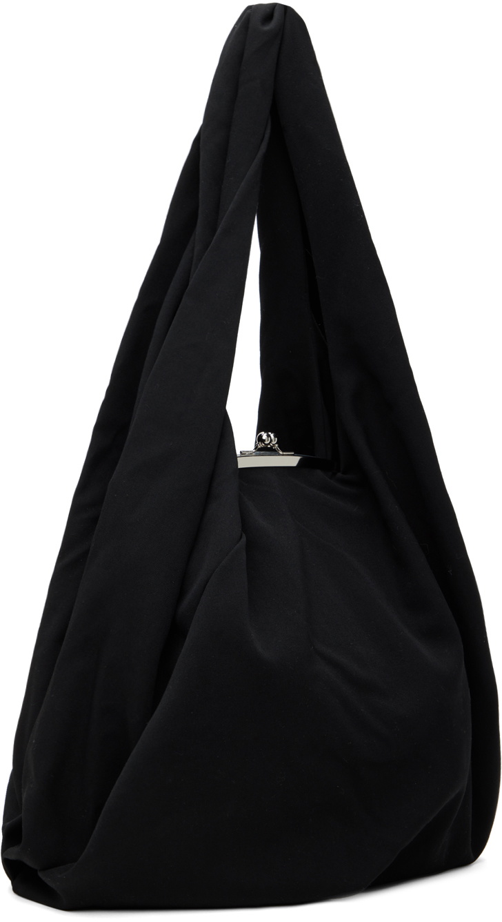 Y's Black Tuck Clasp Bag