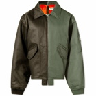 (di)vision Women's Bomber Split Jacket in Green/Brown